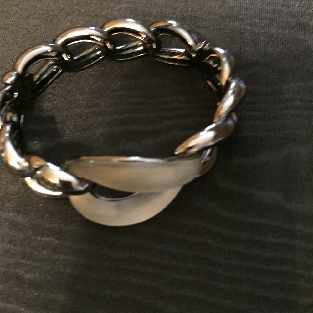 Alexis Bittar lucite and metal magnetic bracelet